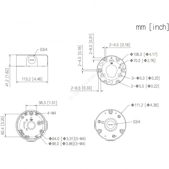 Dahua DH-PFA2310R - монтажная коробка Dahua DH-PFA2310R - монтажная коробка