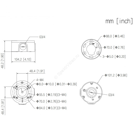 Dahua DH-PFA3300R - монтажная коробка