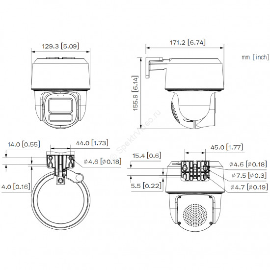 Dahua DH-IPC-PT2249C1P-S-PV-LED-0360B-PRO
